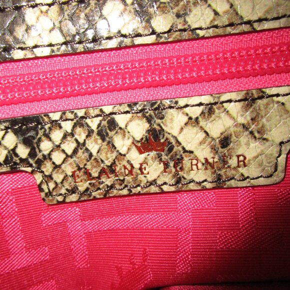 Elaine Turner Nala Python-Embossed Shoulder Bag - Picture 7 of 11